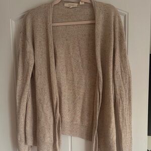 Inhabit Cashmere Speckled Beige Cardigan Sweater